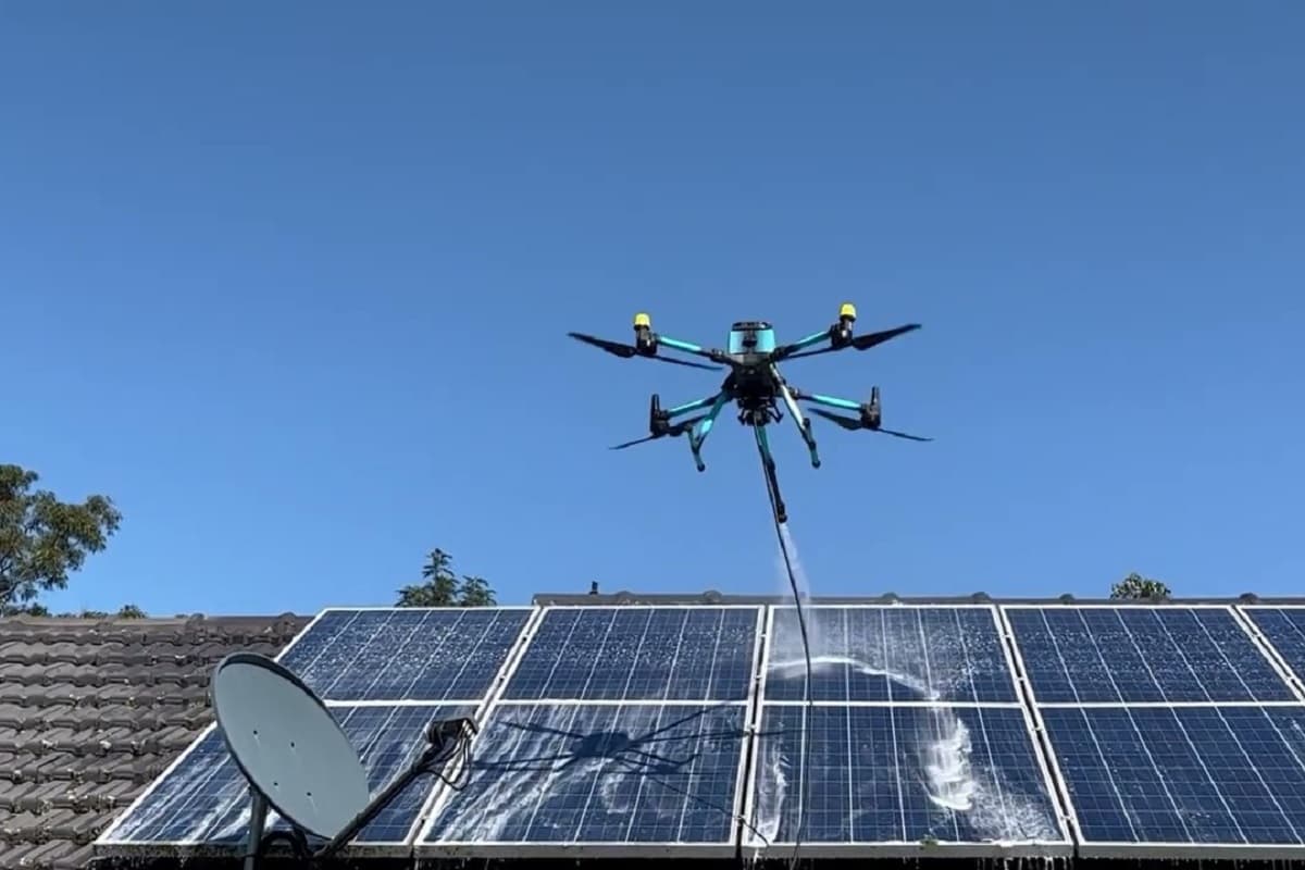 Solar panels on roof